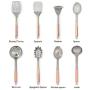 Stainless Steel Kitchen Utensil Set - Home Cooking/Spatula/Spoon/Tools/Utensils - Metal/Copper Kitchenware - Kitchen Set - Cooking Utensil - Cookware Essentials - 8 Piece Cooking Sets - Steel Utensils