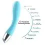 One Button Operation Silicone Wand Massager,10 Powerful Speed Mode, 100% Waterproof,Memory Function,Magnetic Charging,Sport Recovery.(Blue)