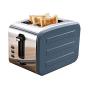 QIN.J.FANG-Kitchen Toaster 2 slice Breakfast machine,Stainless steel 4cm Extra Wide Slots,800W,Gray