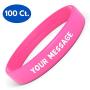 Reminderband Silicone Wristbands - 100 Pack - Personalized Customizable Rubber Bracelets - Customized for Motivation, Events, Gifts, Support, Causes, Fundraisers, Awareness - Men, Women