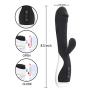 Auonk Function Vibrant Silicone Waterproof Toys for Women (Black-008)