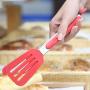 Yuybei-Home Silicone kitchenware 3-Piece 9 Inches Heavy Duty Non-Stick Stainless Steel Silicone BBQ and Kitchen Tongs Nonstick Heat Resistant Tools (Color : Red, Size : 3 Piece Set)
