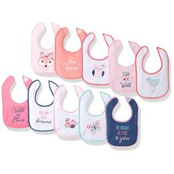 Hudson Baby Unisex Baby Drooler Bibs with Fiber Filling