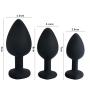 Toys for Adults Sex Couples 3PcsSize Soft Silicone Base with Heart Shaped Jeweled Design Stimulation Toys for Adult,Random Jewel Color