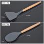 Kitchen Set 8 Piece Set Silicone Wooden Handle Kitchenware Nonstick Cookware Set Cooking Tools - Silicone Shovel Spoon Tool Set Shovel Soup Hedges Cooking Cookware
