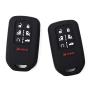 (Pack of 2) Black Black 7 Buttons Key Fob Cover Case Fits 2018 2019 Honda Odyssey Elite Ex Smart Keyless Remote Key Fob Driver 2