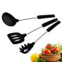 Jdeepued Silicone kitchenware 6 Piece Silicone Kitchen Utensil Set Black Silicone Kitchen Utensils Set Kitchen Tools and Gadgets Black Silicone Kitchen Utensils (Color : Black, Size : 6 Piece Set)