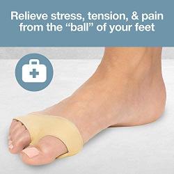 ZenToes Ball of Foot Pads Metatarsal Cushions for Metatarsalgia, Arthritis and Sesamoid Pain Relief 1 Pair (Large, Women 8-10, Men 9-11)