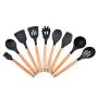 Finance Plan Household 9Pcs Silicone Non-stick Spatula Spoon Handle Cookware Kitchenware Cooking Tools
