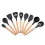 Finance Plan Household 9Pcs Silicone Non-stick Spatula Spoon Handle Cookware Kitchenware Cooking Tools