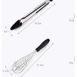 Kitchenware set, 8 piece set of silicone kitchen utensils, stainless steel handle, heat resistant and nonstick cooking tools