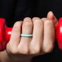 ThunderFit Womens Thin Swivel Rings, 10 Rings / 8 Rings / 4 Rings / 1 Ring - Stackable Silicone Wedding Rings - 2.5mm Wide - 2mm Thick