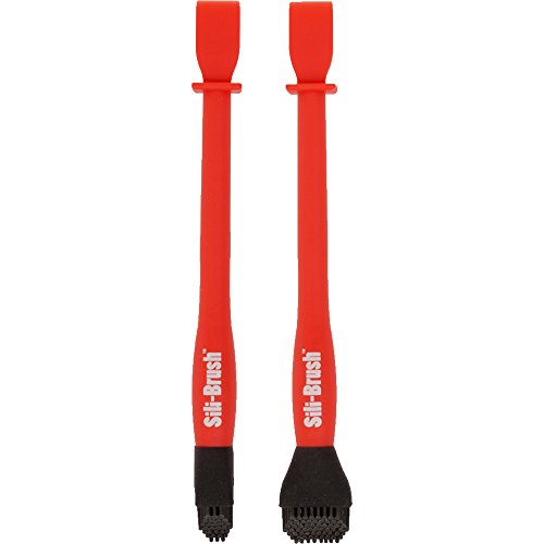Sili-Brush - Silicone Glue Brush With Applicator (1" and 1/2" Brush Tips) Glue Dries And Peels Off. Ideal For Wodworking, Arts, Crafts, Around The Home and Hobbyists. Tips Made From Silicone Rubber.