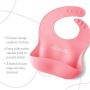 Ullabelle Set of 2 Waterproof Silicone Bibs for Girls - Minimalist Design for The Modern Parent - Easy to Clean with Wide Pocket That Prevents Stains! (Lilac/Rose)
