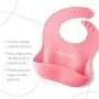 Ullabelle Set of 2 Waterproof Silicone Bibs for Girls - Minimalist Design for The Modern Parent - Easy to Clean with Wide Pocket That Prevents Stains! (Lilac/Rose)