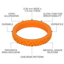 LearnFitFun Silicone Wedding Rings for Women. Thin Stackable Silicon Rubber Engagement Band. by WNDRNG