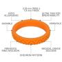 LearnFitFun Silicone Wedding Rings for Women. Thin Stackable Silicon Rubber Engagement Band. by WNDRNG