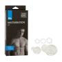 CalExotics His Masturbation Kit - Male Silicone Masturbator Sleeve - Adult Male Cock Ring Sex Toy Set - Clear