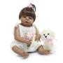 Zero Pam Realistic Biracail Reborn Toddler Dolls Full Body Silicone Vinyl Lifelike Anatomically Correct Cute Girl Doll 23 inch Realistic Xmas Birthday Gift for Baby Age 3+