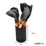 Kitchen Set 8 Piece Set Silicone Wooden Handle Kitchenware Nonstick Cookware Set Cooking Tools - Silicone Shovel Spoon Tool Set Shovel Soup Hedges Cooking Cookware