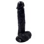 Heiyy Flesh Toy 8.26in Body-Safe Silicone Luxury Black Huge D?ld? Waterproof Hands-Free Personal Toy Relax Massage (Color : Black)