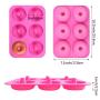 HEHALI Silicone Donut Pan, 2pcs Non-Stick Mold, Silicone Donut Mold for 6 Full-Size Donuts, Bagels and More