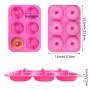 HEHALI Silicone Donut Pan, 2pcs Non-Stick Mold, Silicone Donut Mold for 6 Full-Size Donuts, Bagels and More