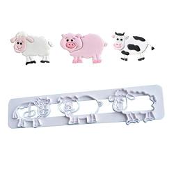 Maniac Pig Soap Mold Pig Sheep Cow Shape Food Grade Plastic Mold Jelly Chocolate Soap Cake Decorating DIY Tool Kitchenware Bakeware