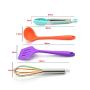 CWXDIAN Color Silicone Kitchenware Set of 10 Nonstick Cookware Silicone Kitchenware Set Green Cooking Tools, set of 10