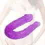 PRETYZOOM Silicone Double Headed Ended Dildo Dong G Spot Dildo Toy for Women (Purple)