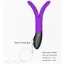 ROITB Rechargeable Vibrator Massager - Wireless Waterproof Massager for Women, 9 Frequency Dual Y-Shaped Powerful Vibration Toy, Medical Silicone (Purple) - USA Shipping