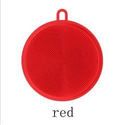 Color Kitchen Silicone Dish Cleaning Dishwashing Brush, Dishwasher Multi-Color Kitchenware/Fruit/Vegetable Cleaning Brush (red)