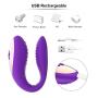 Couples Vibrator with Dual Motors 10 Powerful Vibration Modes for G Spot Clitoral Stimulation, PALOQUETH Wireless Personal Vibrator Clitoris Massager Sex Toy Rechargeable Waterproof