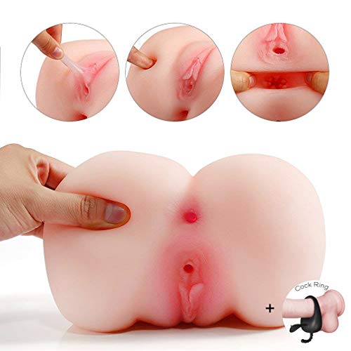 Lòve dòles for Men Best Men Couples 3D Realistic Lifelike Toys for Men Silcone Dolls Mens Male Adult Toys,Male with 2 Entries Artificial Silicone Cup Underwear,t-Shirt