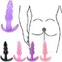 Kenrtuers Amal Plug Amal Beaded Toy Stimulation Silicone Adult Toys for Men Women