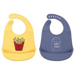 Hudson Baby Unisex Baby Silicone, Waterproof Bibs