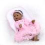 iCradle Real Life 22inch 55cm Reborn Baby Dolls Soft Silicone Realistic Looking Newborn Dolls Black Skin Princess Girl Indian African Style Baby Doll Toy for Ages 3+