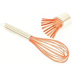 Ecloud Shop 12-inch Silicone Whisk with Stainless Steel Handle Kitchenware