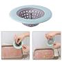 Kitchen Suckers Silicone Bathroom Anti-Blocking Tools Kitchen Sink Drain Round Floor Drain Cover Plug Water Filter green