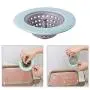 Kitchen Suckers Silicone Bathroom Anti-Blocking Tools Kitchen Sink Drain Round Floor Drain Cover Plug Water Filter green