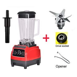 220V/110V 3Hp 2L Commercial Grade Home Professional Smoothies Power Blender Food Mixer Juicer Food Fruit Processor,Red Full Parts,Au Plug