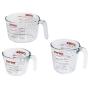 Pyrex Measuring Cups, 3-Piece, Clear