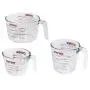 Pyrex Measuring Cups, 3-Piece, Clear
