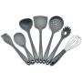 Silicone Spatula Set Heat-Resistant Spatula Kitchen Utensils Set of 8 Kitchenware Cooking Spoon Shovel Kitchen Supplies, gray