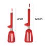 GKPLY Silicone Kitchenware 2 Piece Non-Stick Food Clip Tool Set Baking BBQ Utensils, Kitchen Gadgets, (Red and Black)