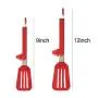 GKPLY Silicone Kitchenware 2 Piece Non-Stick Food Clip Tool Set Baking BBQ Utensils, Kitchen Gadgets, (Red and Black)
