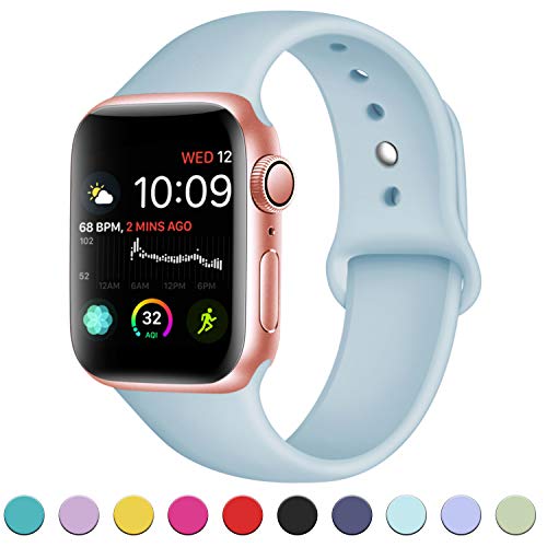 DaQin Band Compatible with Apple Watch 38mm 40mm 42mm 44mm for Women and Men, Sport Replacement Wristbands for iWatch Series 5 Series 4 Series 3/2/1, S/M, M/L