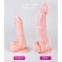 Silicone-Enhanced Penis Condom, Extended Male Chastity Toy, Reusable Condom~ Meets Every Mans Needs (7 inches), Skin Tone