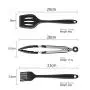 Festnight Kitchen Utensils Set 9Pcs All Over Silicone Non-Stick Barreled Cooking Utensils Set Silica Gel Utensil Kitchenware Set