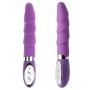 Loveria Vibrating Multispeed Silicone Lovers Ribbed Screw Thread Dildo 100% Pure Medical Grade Silicone Waterproof 10 Powerful Functions G-spot Vibrator Sex Toy for Adults(Purple)